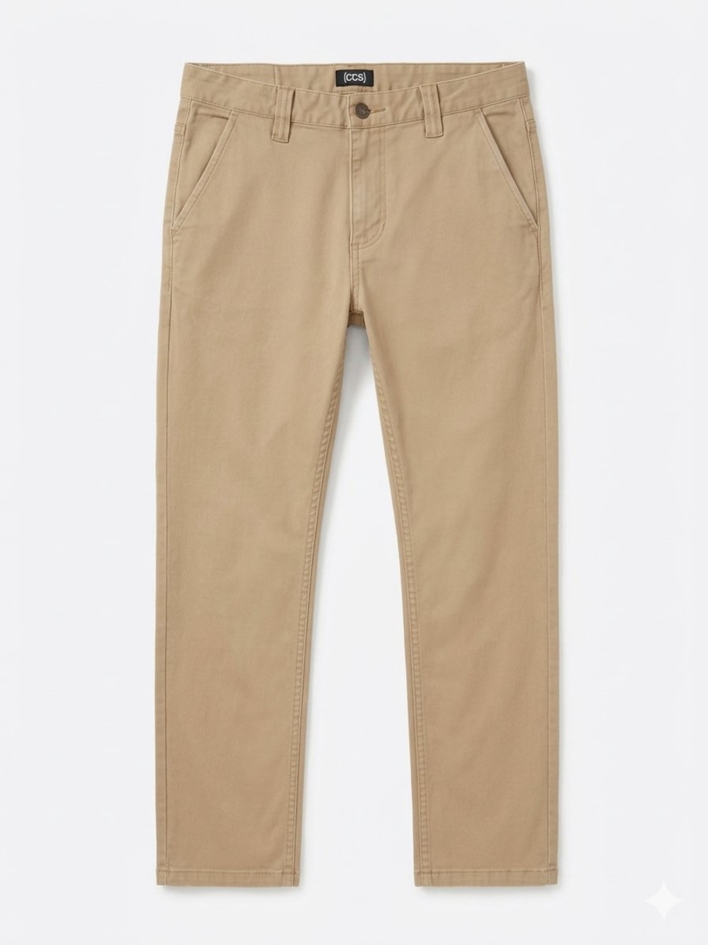 CCS Men's Tan Classic Fit Chinos